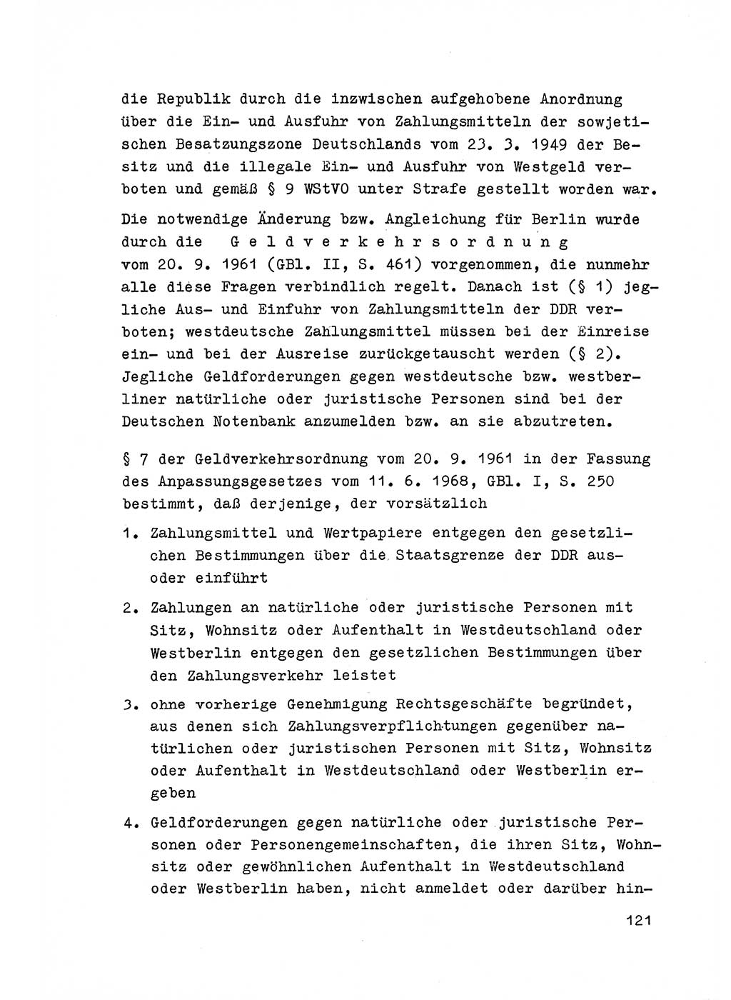 Strafrecht der DDR (Deutsche Demokratische Republik), Besonderer Teil, Lehrmaterial, Heft 6 1970, Seite 121 (Strafr. DDR BT Lehrmat. H. 6 1970, S. 121)