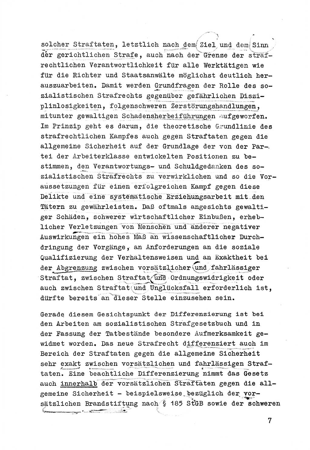 Strafrecht der DDR (Deutsche Demokratische Republik), Besonderer Teil, Lehrmaterial, Heft 7 1970, Seite 7 (Strafr. DDR BT Lehrmat. H. 7 1970, S. 7)