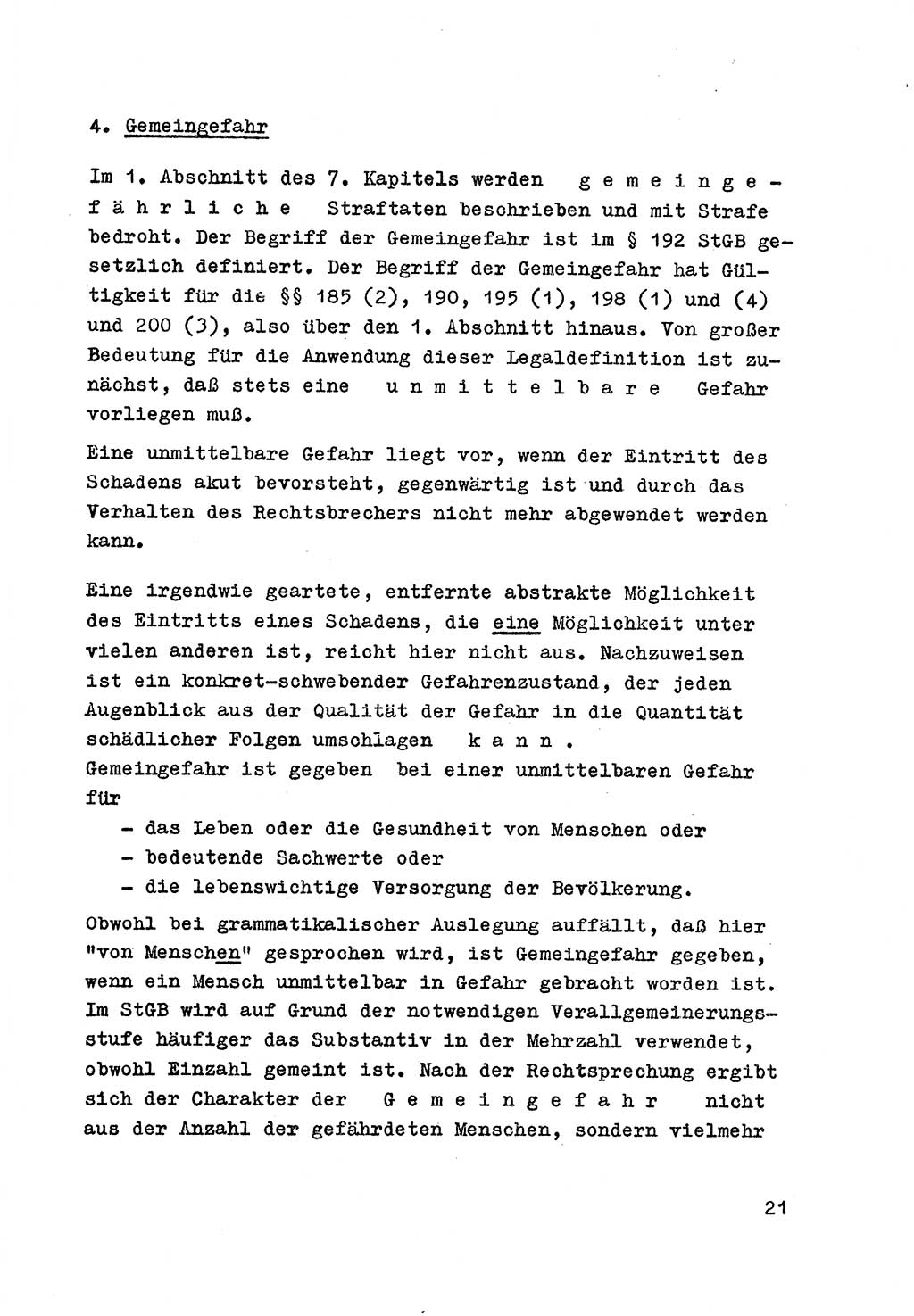 Strafrecht der DDR (Deutsche Demokratische Republik), Besonderer Teil, Lehrmaterial, Heft 7 1970, Seite 21 (Strafr. DDR BT Lehrmat. H. 7 1970, S. 21)