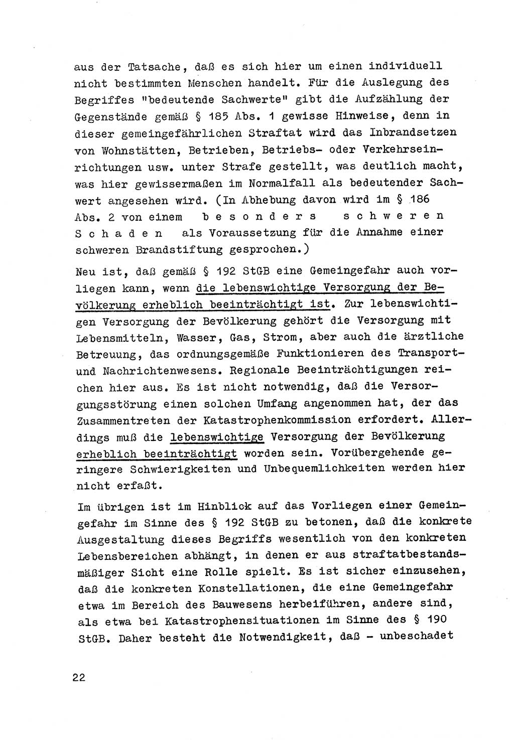 Strafrecht der DDR (Deutsche Demokratische Republik), Besonderer Teil, Lehrmaterial, Heft 7 1970, Seite 22 (Strafr. DDR BT Lehrmat. H. 7 1970, S. 22)