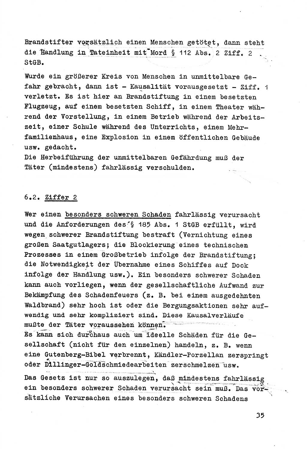 Strafrecht der DDR (Deutsche Demokratische Republik), Besonderer Teil, Lehrmaterial, Heft 7 1970, Seite 35 (Strafr. DDR BT Lehrmat. H. 7 1970, S. 35)