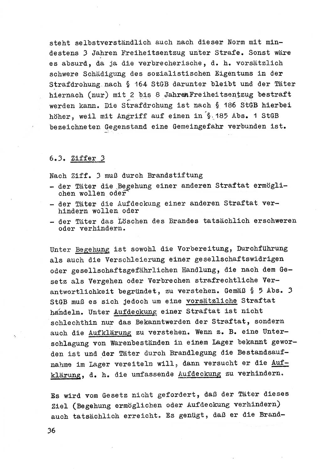Strafrecht der DDR (Deutsche Demokratische Republik), Besonderer Teil, Lehrmaterial, Heft 7 1970, Seite 36 (Strafr. DDR BT Lehrmat. H. 7 1970, S. 36)