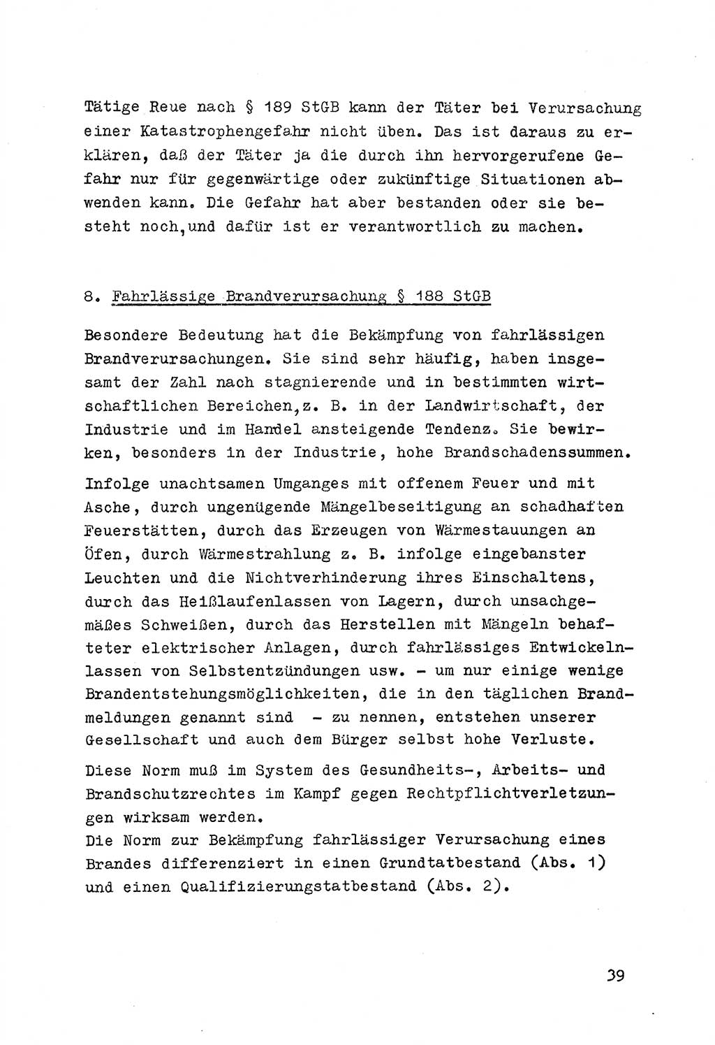 Strafrecht der DDR (Deutsche Demokratische Republik), Besonderer Teil, Lehrmaterial, Heft 7 1970, Seite 39 (Strafr. DDR BT Lehrmat. H. 7 1970, S. 39)