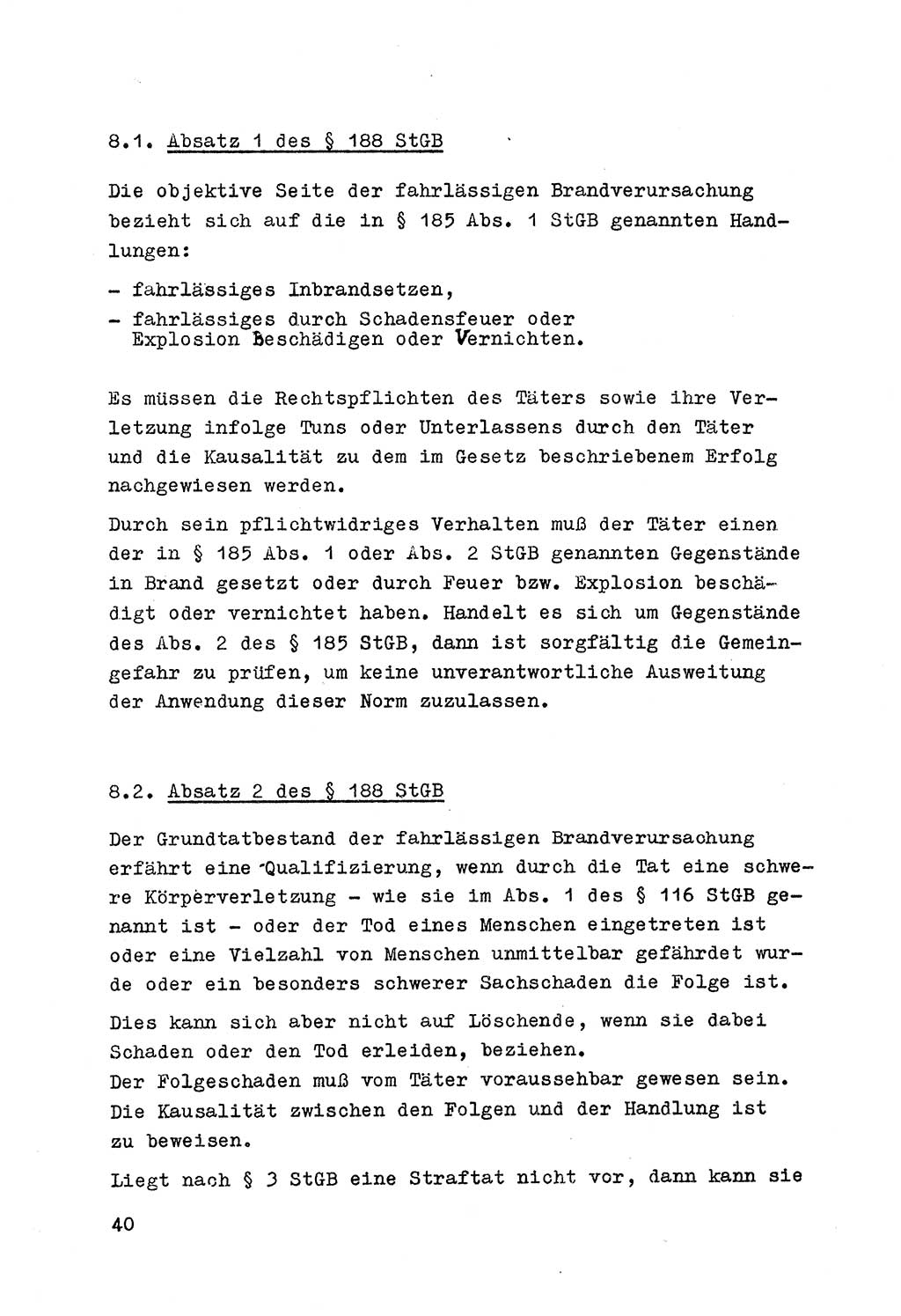 Strafrecht der DDR (Deutsche Demokratische Republik), Besonderer Teil, Lehrmaterial, Heft 7 1970, Seite 40 (Strafr. DDR BT Lehrmat. H. 7 1970, S. 40)