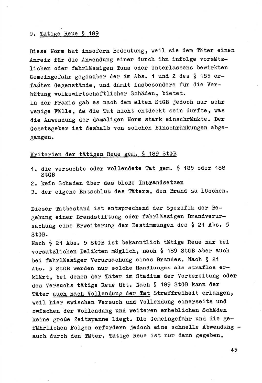Strafrecht der DDR (Deutsche Demokratische Republik), Besonderer Teil, Lehrmaterial, Heft 7 1970, Seite 45 (Strafr. DDR BT Lehrmat. H. 7 1970, S. 45)