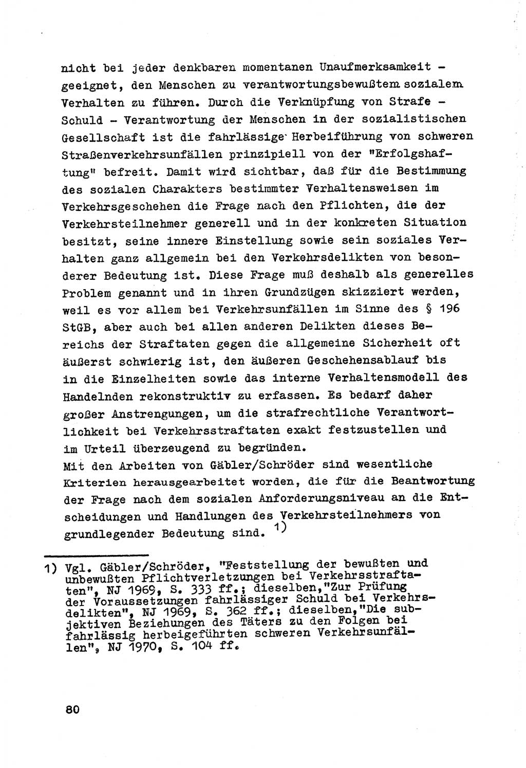Strafrecht der DDR (Deutsche Demokratische Republik), Besonderer Teil, Lehrmaterial, Heft 7 1970, Seite 80 (Strafr. DDR BT Lehrmat. H. 7 1970, S. 80)