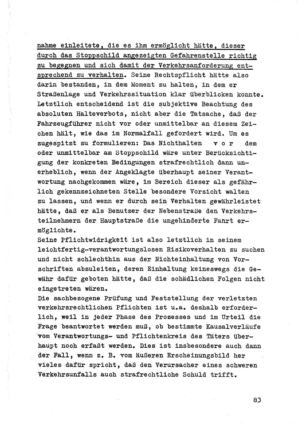 Strafrecht der DDR (Deutsche Demokratische Republik), Besonderer Teil, Lehrmaterial, Heft 7 1970, Seite 83 (Strafr. DDR BT Lehrmat. H. 7 1970, S. 83)