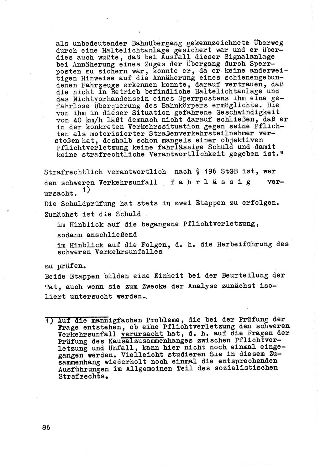 Strafrecht der DDR (Deutsche Demokratische Republik), Besonderer Teil, Lehrmaterial, Heft 7 1970, Seite 86 (Strafr. DDR BT Lehrmat. H. 7 1970, S. 86)