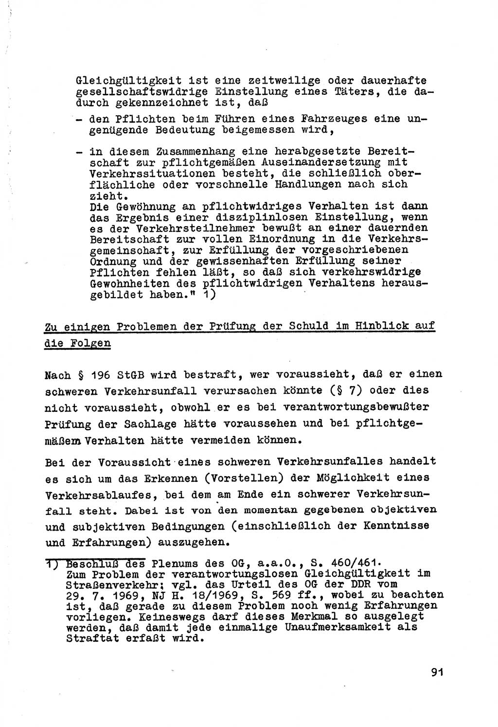 Strafrecht der DDR (Deutsche Demokratische Republik), Besonderer Teil, Lehrmaterial, Heft 7 1970, Seite 91 (Strafr. DDR BT Lehrmat. H. 7 1970, S. 91)