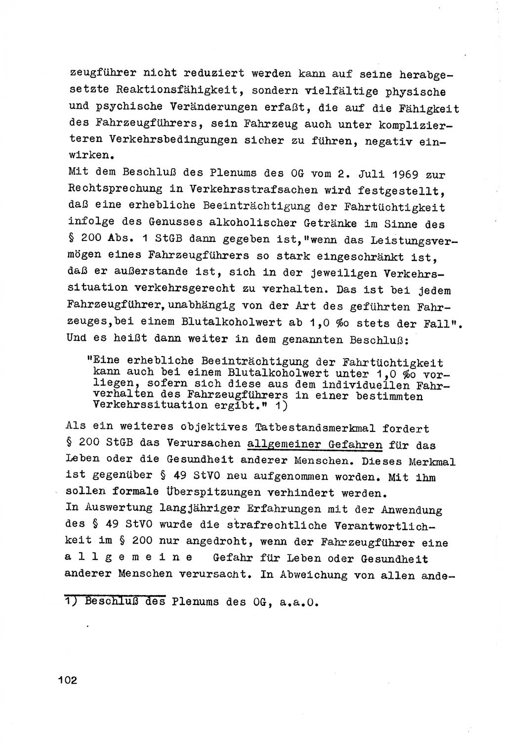 Strafrecht der DDR (Deutsche Demokratische Republik), Besonderer Teil, Lehrmaterial, Heft 7 1970, Seite 102 (Strafr. DDR BT Lehrmat. H. 7 1970, S. 102)