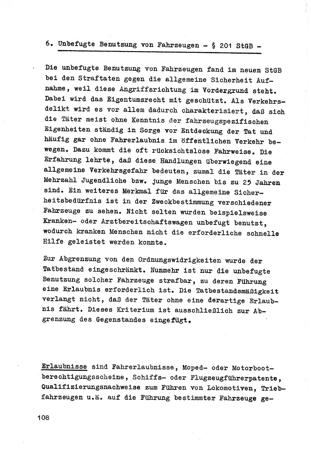 Strafrecht der DDR (Deutsche Demokratische Republik), Besonderer Teil, Lehrmaterial, Heft 7 1970, Seite 108 (Strafr. DDR BT Lehrmat. H. 7 1970, S. 108)