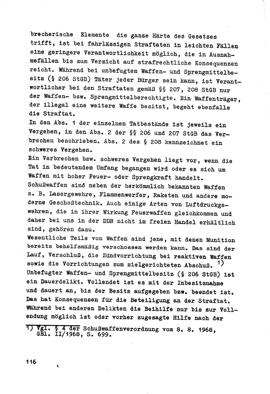 Strafrecht der DDR (Deutsche Demokratische Republik), Besonderer Teil, Lehrmaterial, Heft 7 1970, Seite 116 (Strafr. DDR BT Lehrmat. H. 7 1970, S. 116)