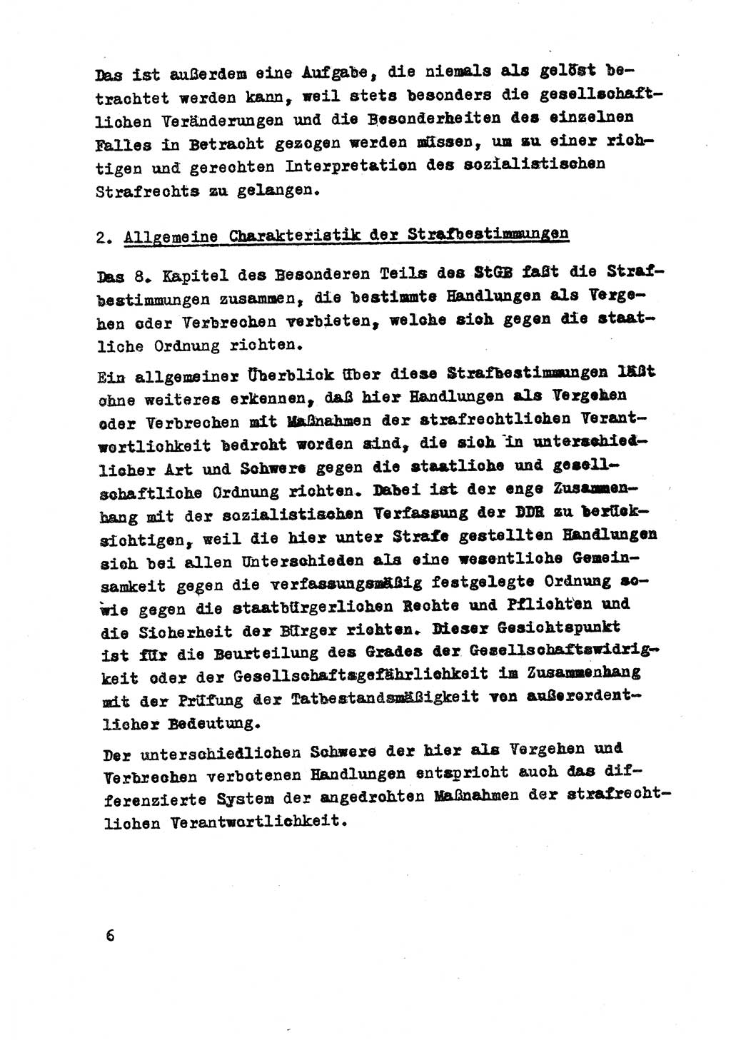 Strafrecht der DDR (Deutsche Demokratische Republik), Besonderer Teil, Lehrmaterial, Heft 8 1970, Seite 6 (Strafr. DDR BT Lehrmat. H. 8 1970, S. 6)