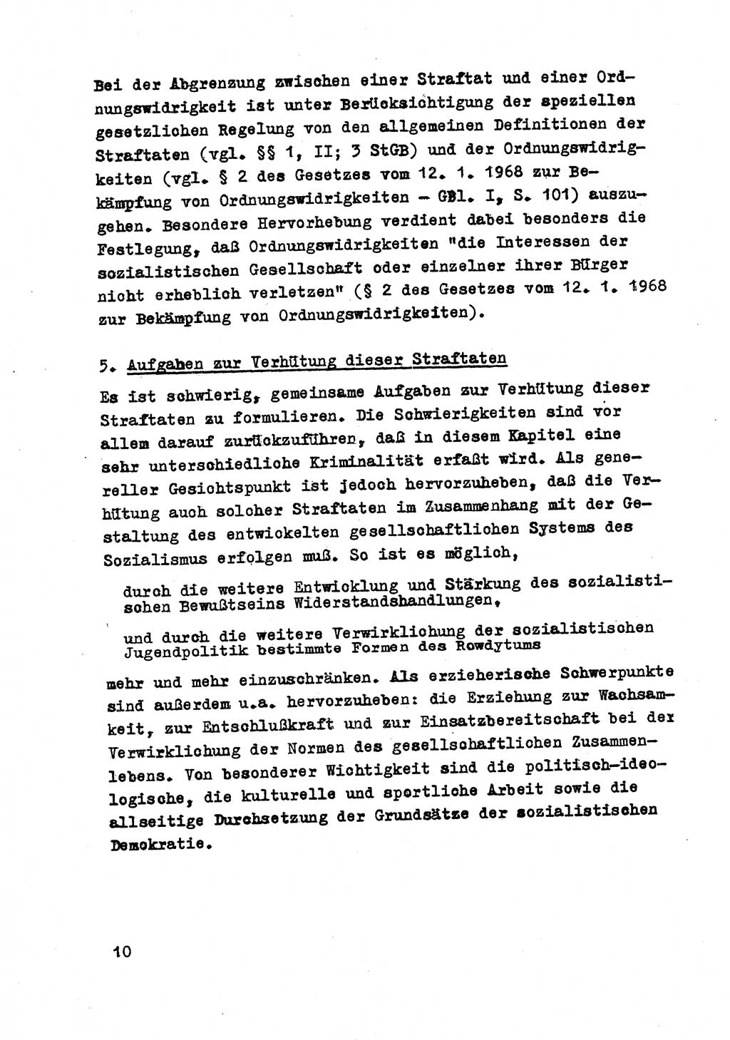 Strafrecht der DDR (Deutsche Demokratische Republik), Besonderer Teil, Lehrmaterial, Heft 8 1970, Seite 10 (Strafr. DDR BT Lehrmat. H. 8 1970, S. 10)