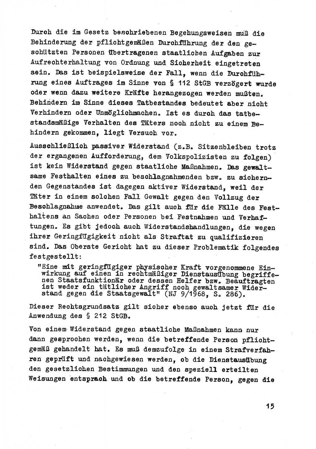 Strafrecht der DDR (Deutsche Demokratische Republik), Besonderer Teil, Lehrmaterial, Heft 8 1970, Seite 15 (Strafr. DDR BT Lehrmat. H. 8 1970, S. 15)