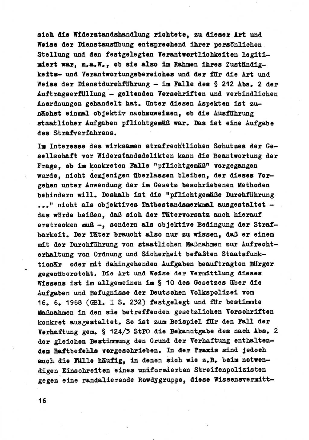 Strafrecht der DDR (Deutsche Demokratische Republik), Besonderer Teil, Lehrmaterial, Heft 8 1970, Seite 16 (Strafr. DDR BT Lehrmat. H. 8 1970, S. 16)