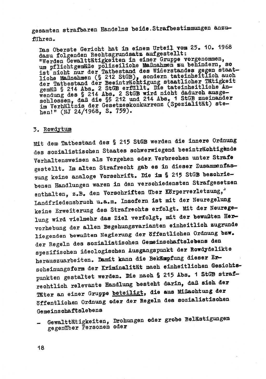 Strafrecht der DDR (Deutsche Demokratische Republik), Besonderer Teil, Lehrmaterial, Heft 8 1970, Seite 18 (Strafr. DDR BT Lehrmat. H. 8 1970, S. 18)
