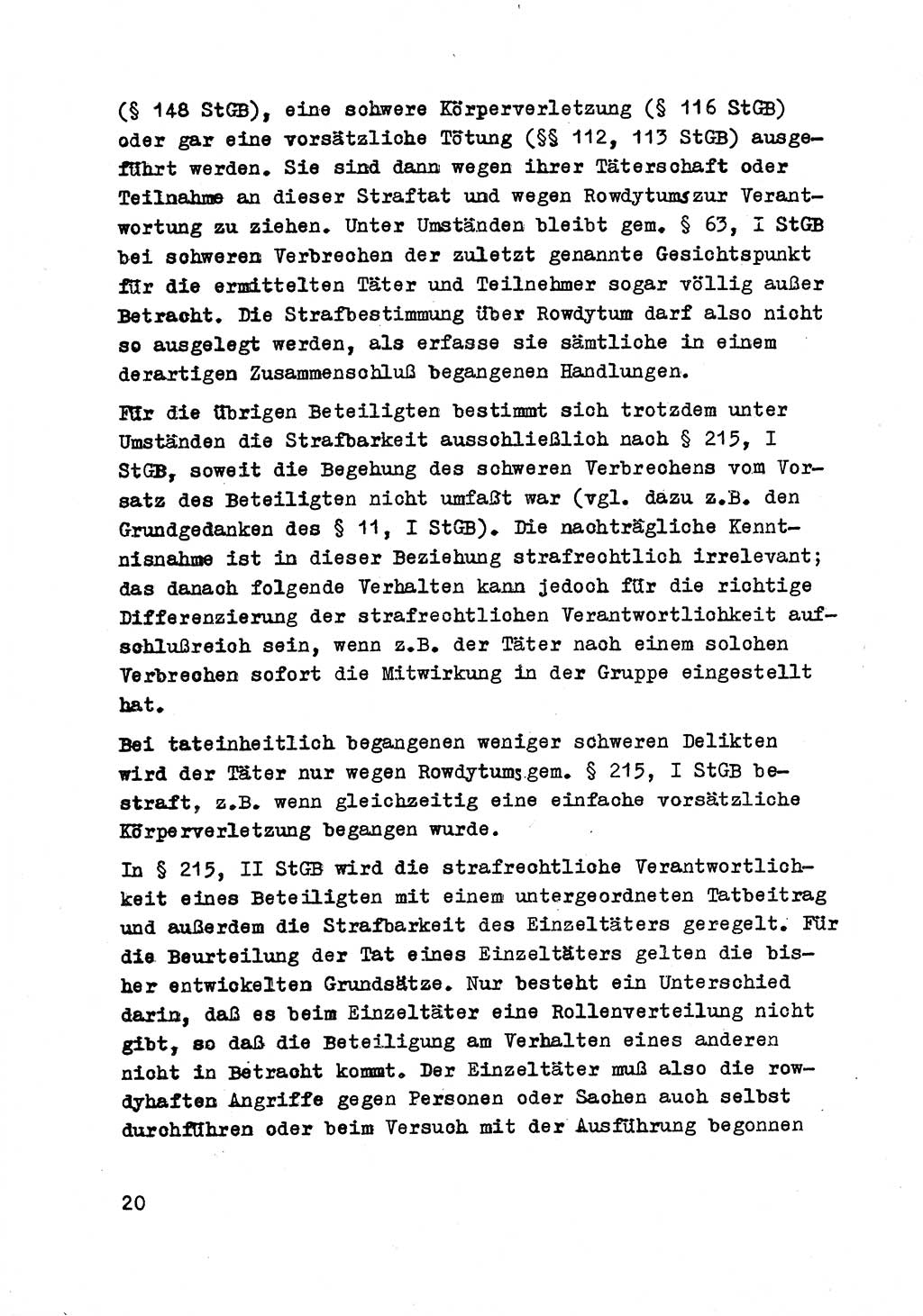 Strafrecht der DDR (Deutsche Demokratische Republik), Besonderer Teil, Lehrmaterial, Heft 8 1970, Seite 20 (Strafr. DDR BT Lehrmat. H. 8 1970, S. 20)