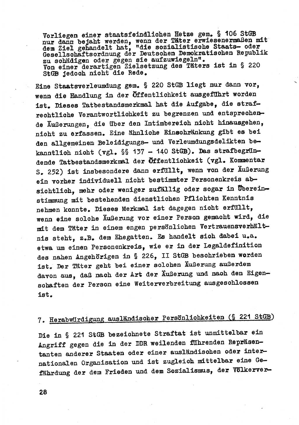 Strafrecht der DDR (Deutsche Demokratische Republik), Besonderer Teil, Lehrmaterial, Heft 8 1970, Seite 28 (Strafr. DDR BT Lehrmat. H. 8 1970, S. 28)