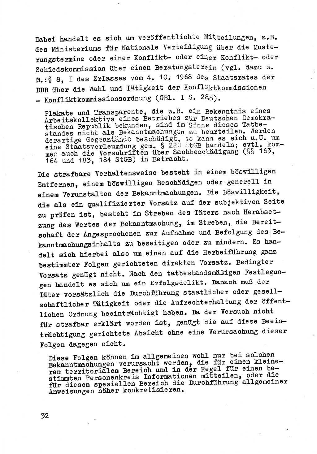 Strafrecht der DDR (Deutsche Demokratische Republik), Besonderer Teil, Lehrmaterial, Heft 8 1970, Seite 32 (Strafr. DDR BT Lehrmat. H. 8 1970, S. 32)