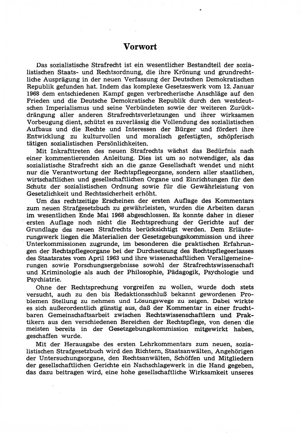 Strafrecht der Deutschen Demokratischen Republik (DDR), Lehrkommentar zum Strafgesetzbuch (StGB), Allgemeiner Teil 1970, Seite 5 (Strafr. DDR Lehrkomm. StGB AT 1970, S. 5)