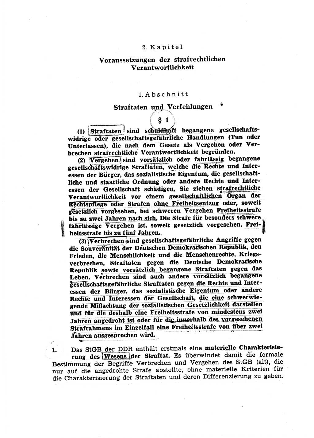 Strafrecht der Deutschen Demokratischen Republik (DDR), Lehrkommentar zum Strafgesetzbuch (StGB), Allgemeiner Teil 1970, Seite 62 (Strafr. DDR Lehrkomm. StGB AT 1970, S. 62)