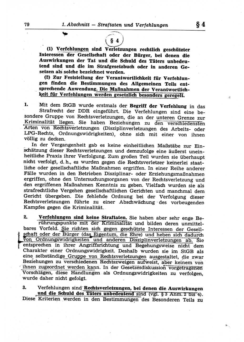 Strafrecht der Deutschen Demokratischen Republik (DDR), Lehrkommentar zum Strafgesetzbuch (StGB), Allgemeiner Teil 1970, Seite 79 (Strafr. DDR Lehrkomm. StGB AT 1970, S. 79)