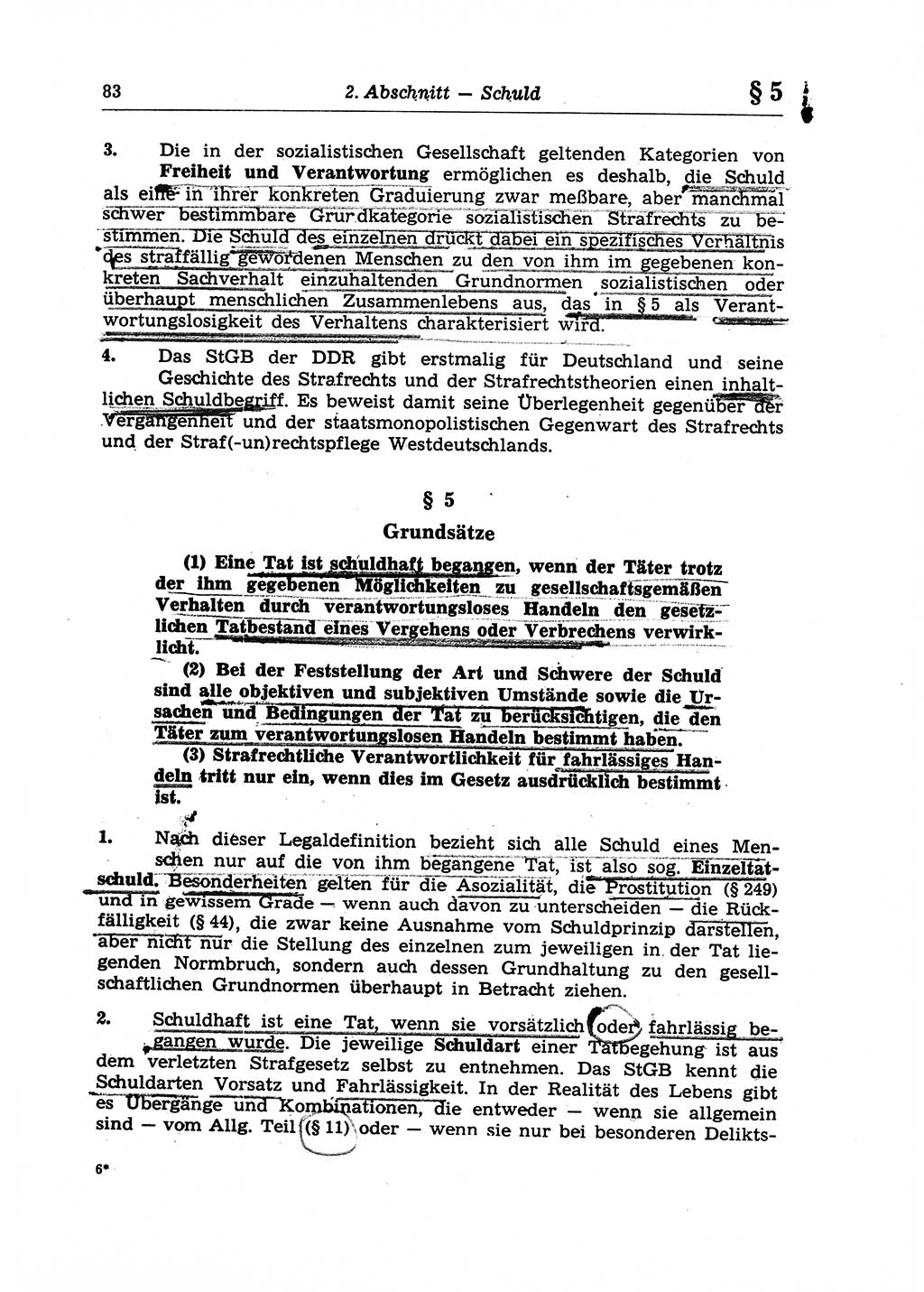 Strafrecht der Deutschen Demokratischen Republik (DDR), Lehrkommentar zum Strafgesetzbuch (StGB), Allgemeiner Teil 1970, Seite 83 (Strafr. DDR Lehrkomm. StGB AT 1970, S. 83)