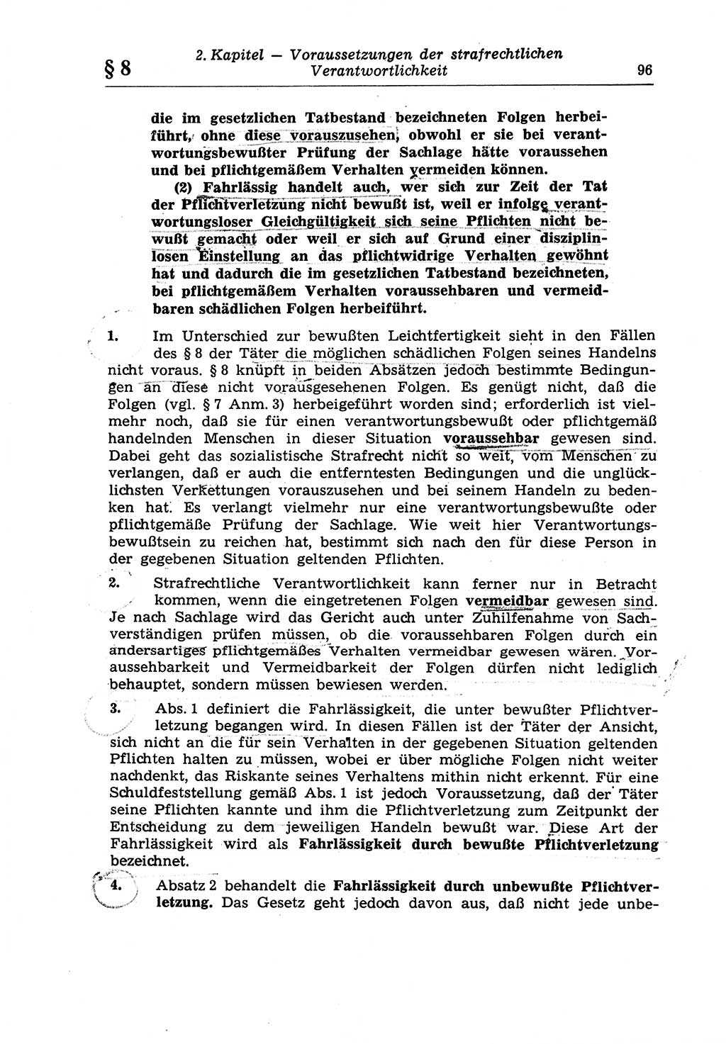 Strafrecht der Deutschen Demokratischen Republik (DDR), Lehrkommentar zum Strafgesetzbuch (StGB), Allgemeiner Teil 1970, Seite 96 (Strafr. DDR Lehrkomm. StGB AT 1970, S. 96)