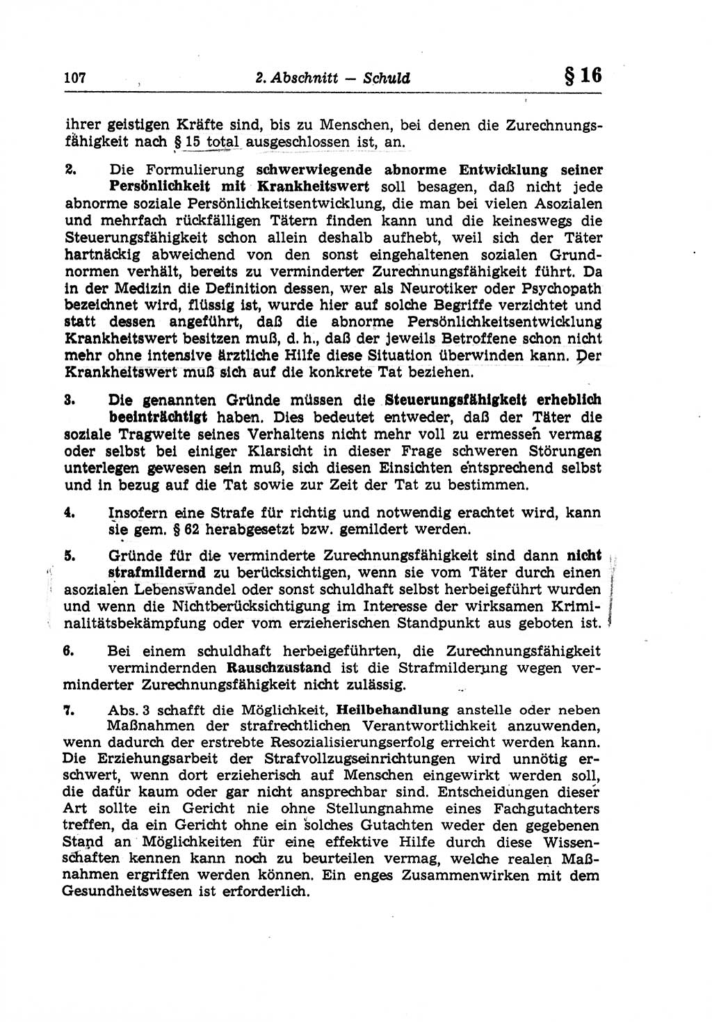 Strafrecht der Deutschen Demokratischen Republik (DDR), Lehrkommentar zum Strafgesetzbuch (StGB), Allgemeiner Teil 1970, Seite 107 (Strafr. DDR Lehrkomm. StGB AT 1970, S. 107)