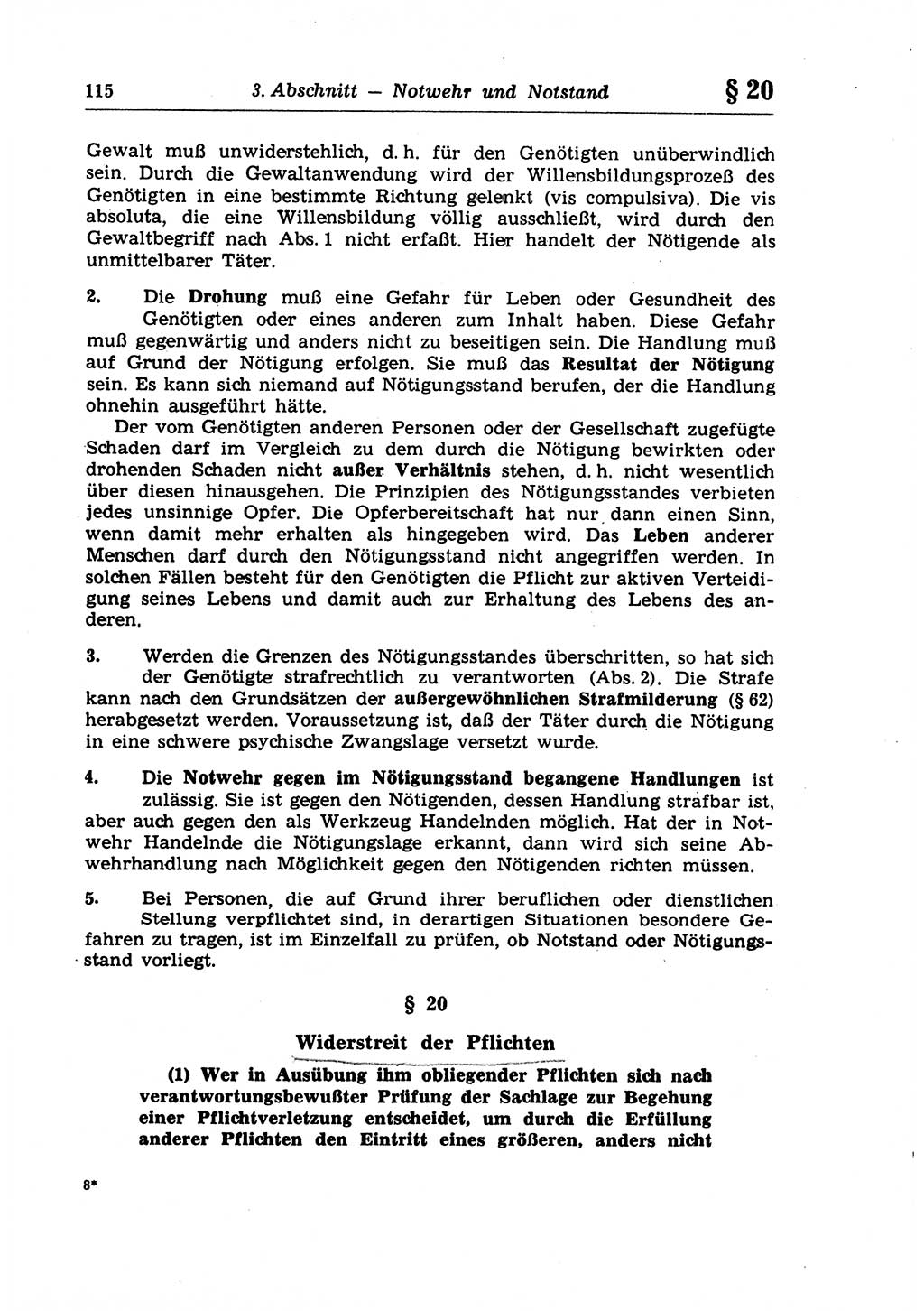 Strafrecht der Deutschen Demokratischen Republik (DDR), Lehrkommentar zum Strafgesetzbuch (StGB), Allgemeiner Teil 1970, Seite 115 (Strafr. DDR Lehrkomm. StGB AT 1970, S. 115)