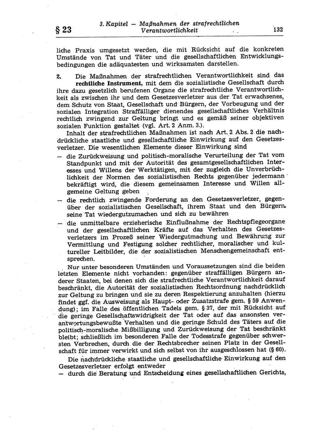 Strafrecht der Deutschen Demokratischen Republik (DDR), Lehrkommentar zum Strafgesetzbuch (StGB), Allgemeiner Teil 1970, Seite 132 (Strafr. DDR Lehrkomm. StGB AT 1970, S. 132)