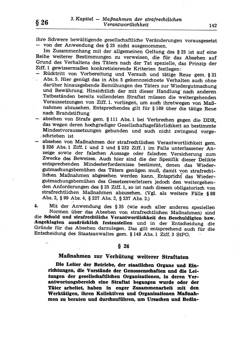 Strafrecht der Deutschen Demokratischen Republik (DDR), Lehrkommentar zum Strafgesetzbuch (StGB), Allgemeiner Teil 1970, Seite 142 (Strafr. DDR Lehrkomm. StGB AT 1970, S. 142)