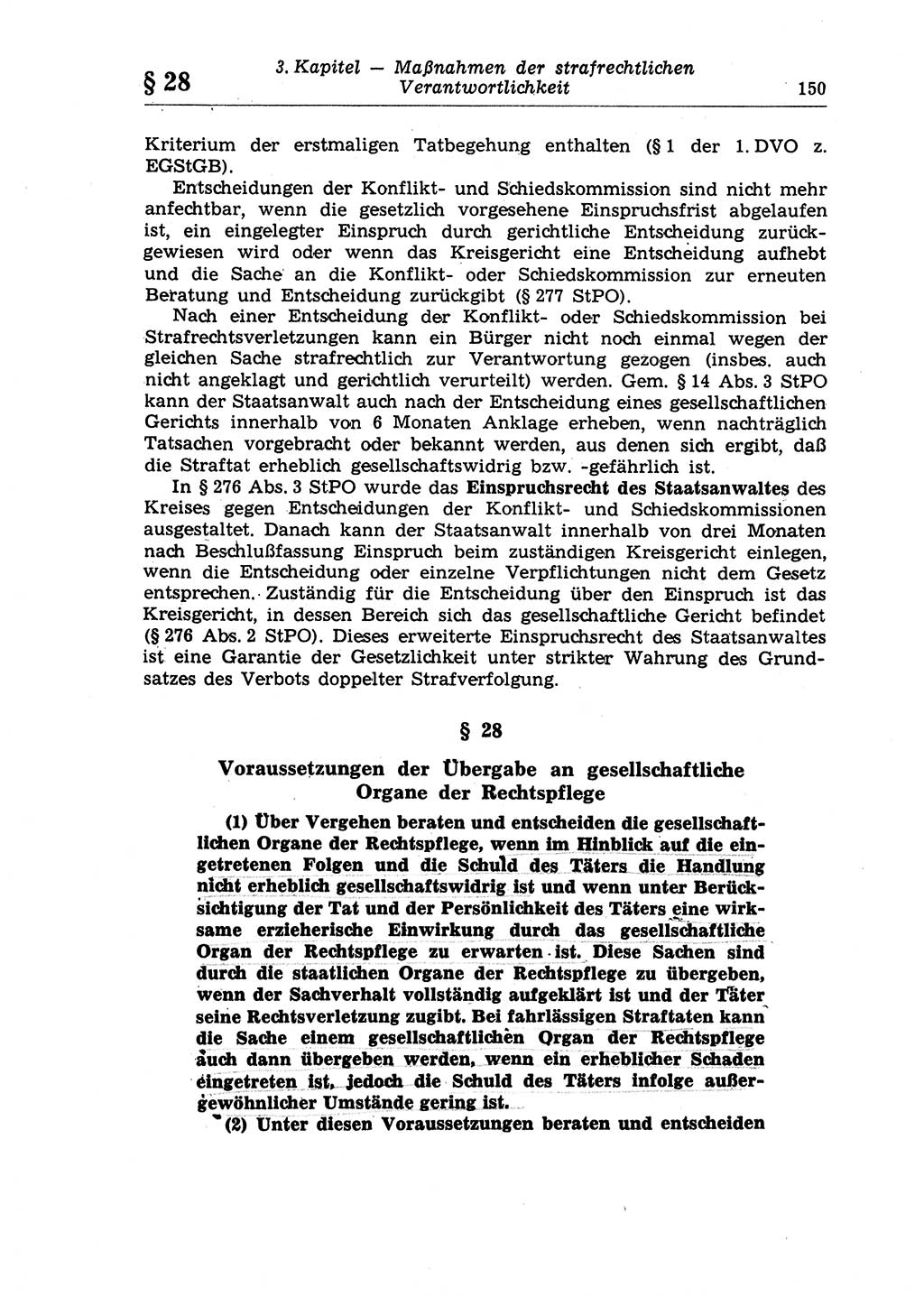 Strafrecht der Deutschen Demokratischen Republik (DDR), Lehrkommentar zum Strafgesetzbuch (StGB), Allgemeiner Teil 1970, Seite 150 (Strafr. DDR Lehrkomm. StGB AT 1970, S. 150)