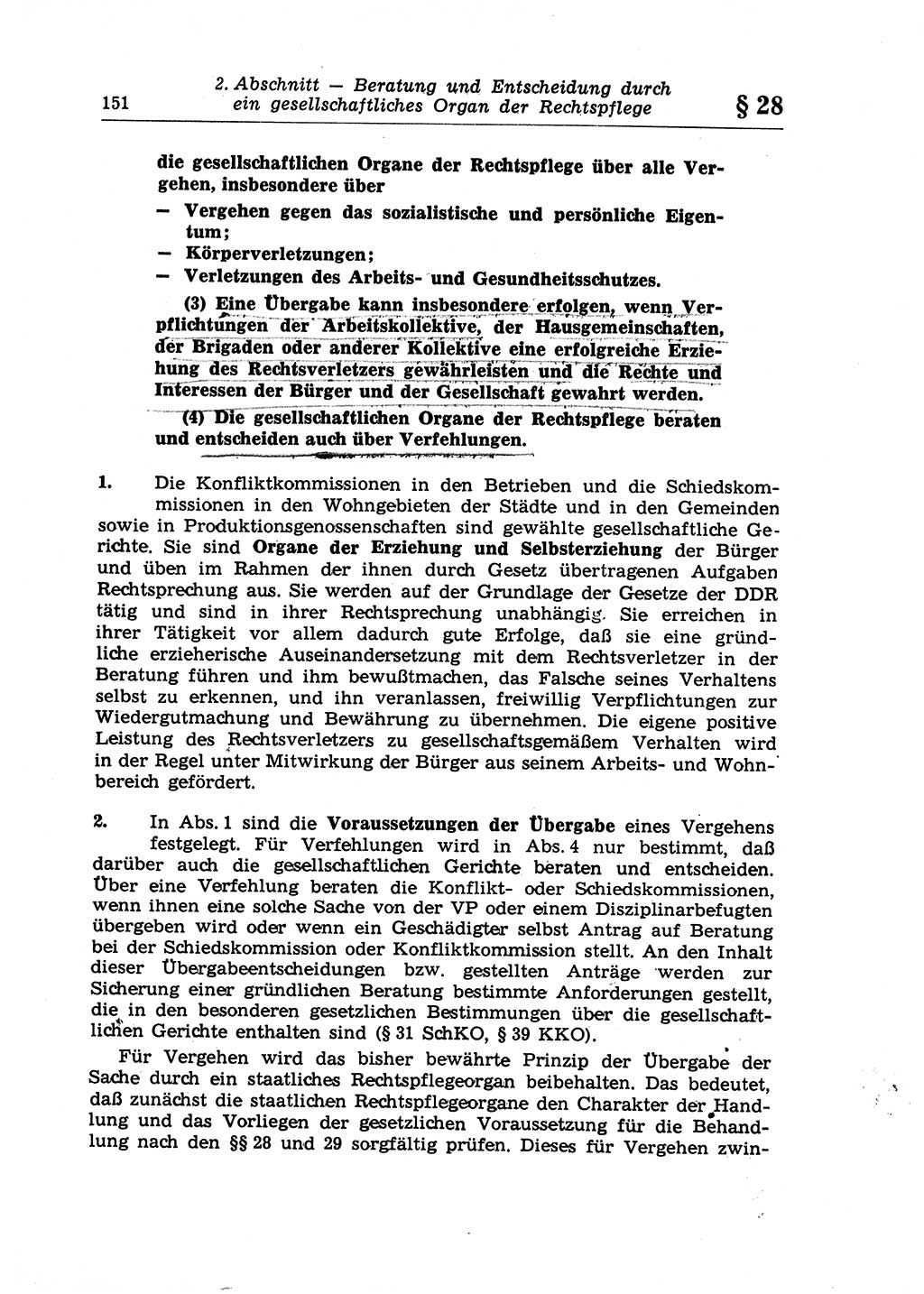 Strafrecht der Deutschen Demokratischen Republik (DDR), Lehrkommentar zum Strafgesetzbuch (StGB), Allgemeiner Teil 1970, Seite 151 (Strafr. DDR Lehrkomm. StGB AT 1970, S. 151)