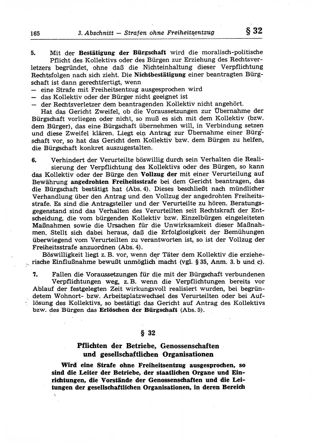 Strafrecht der Deutschen Demokratischen Republik (DDR), Lehrkommentar zum Strafgesetzbuch (StGB), Allgemeiner Teil 1970, Seite 165 (Strafr. DDR Lehrkomm. StGB AT 1970, S. 165)