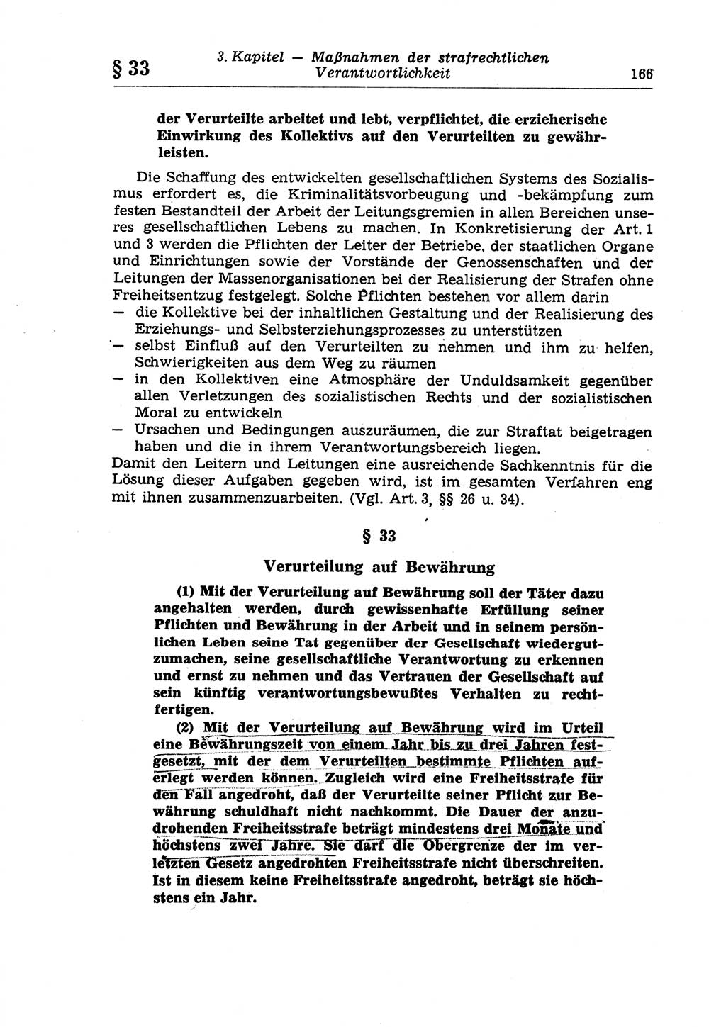 Strafrecht der Deutschen Demokratischen Republik (DDR), Lehrkommentar zum Strafgesetzbuch (StGB), Allgemeiner Teil 1970, Seite 166 (Strafr. DDR Lehrkomm. StGB AT 1970, S. 166)