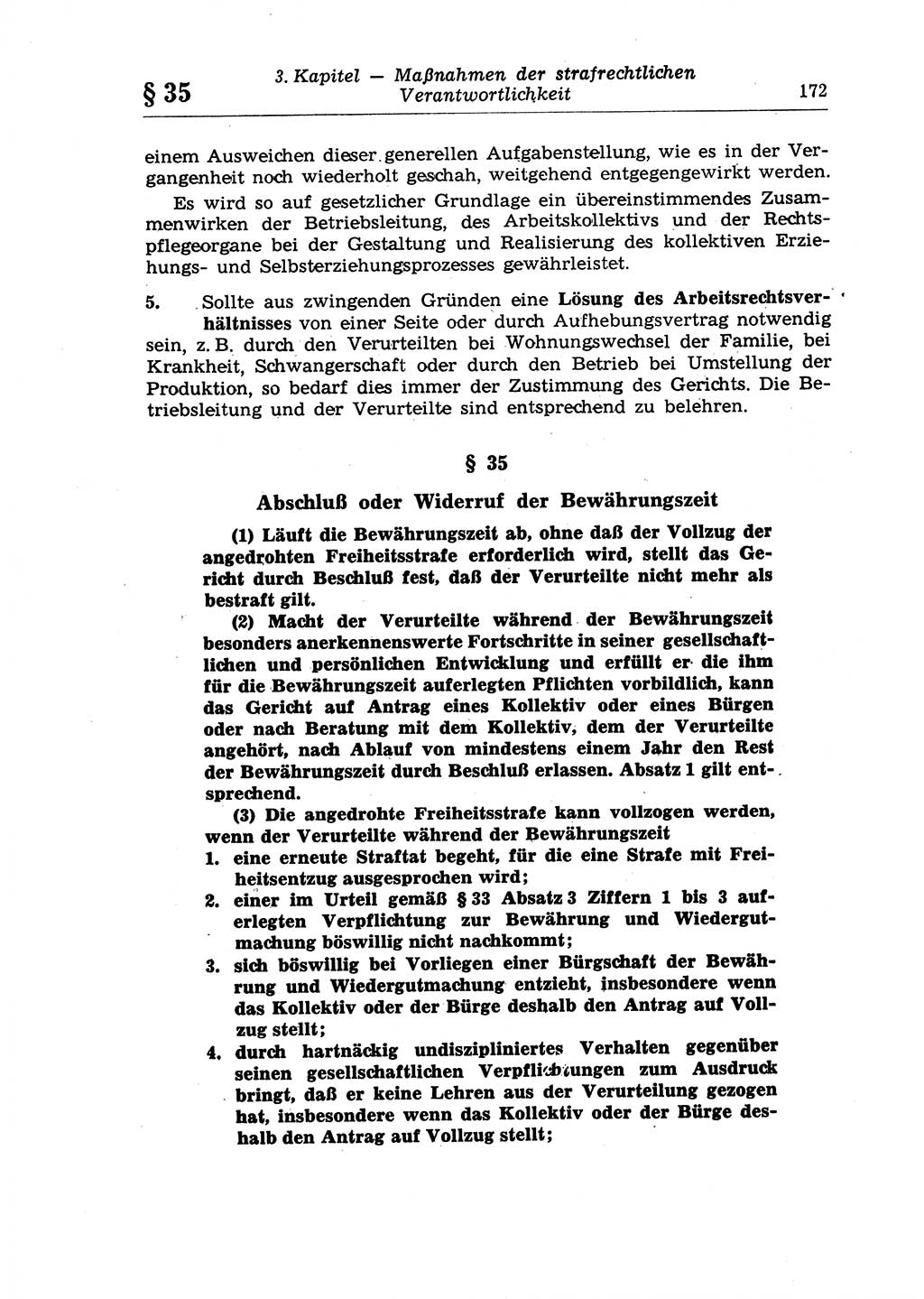 Strafrecht der Deutschen Demokratischen Republik (DDR), Lehrkommentar zum Strafgesetzbuch (StGB), Allgemeiner Teil 1970, Seite 172 (Strafr. DDR Lehrkomm. StGB AT 1970, S. 172)