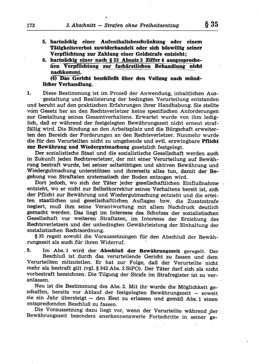 Strafrecht der Deutschen Demokratischen Republik (DDR), Lehrkommentar zum Strafgesetzbuch (StGB), Allgemeiner Teil 1970, Seite 173 (Strafr. DDR Lehrkomm. StGB AT 1970, S. 173)