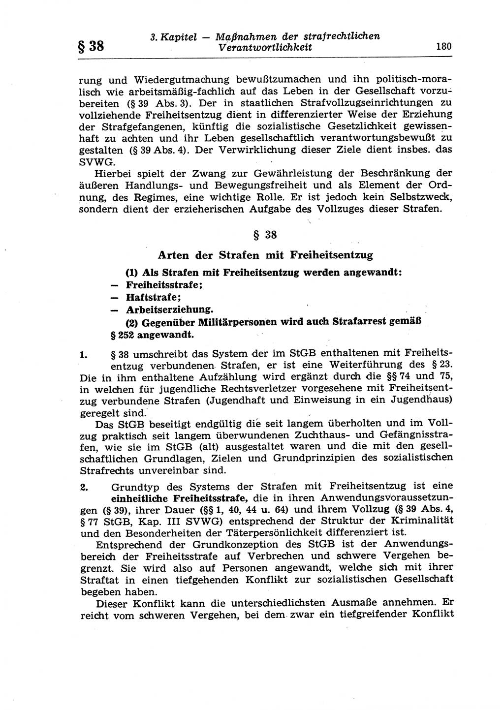 Strafrecht der Deutschen Demokratischen Republik (DDR), Lehrkommentar zum Strafgesetzbuch (StGB), Allgemeiner Teil 1970, Seite 180 (Strafr. DDR Lehrkomm. StGB AT 1970, S. 180)