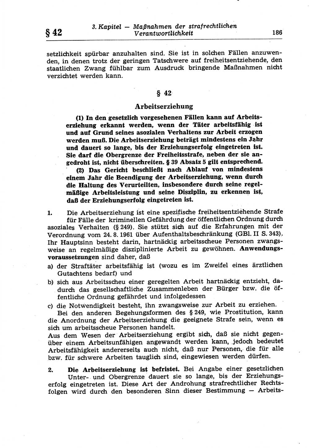 Strafrecht der Deutschen Demokratischen Republik (DDR), Lehrkommentar zum Strafgesetzbuch (StGB), Allgemeiner Teil 1970, Seite 186 (Strafr. DDR Lehrkomm. StGB AT 1970, S. 186)