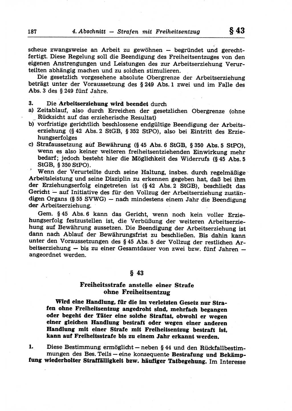Strafrecht der Deutschen Demokratischen Republik (DDR), Lehrkommentar zum Strafgesetzbuch (StGB), Allgemeiner Teil 1970, Seite 187 (Strafr. DDR Lehrkomm. StGB AT 1970, S. 187)