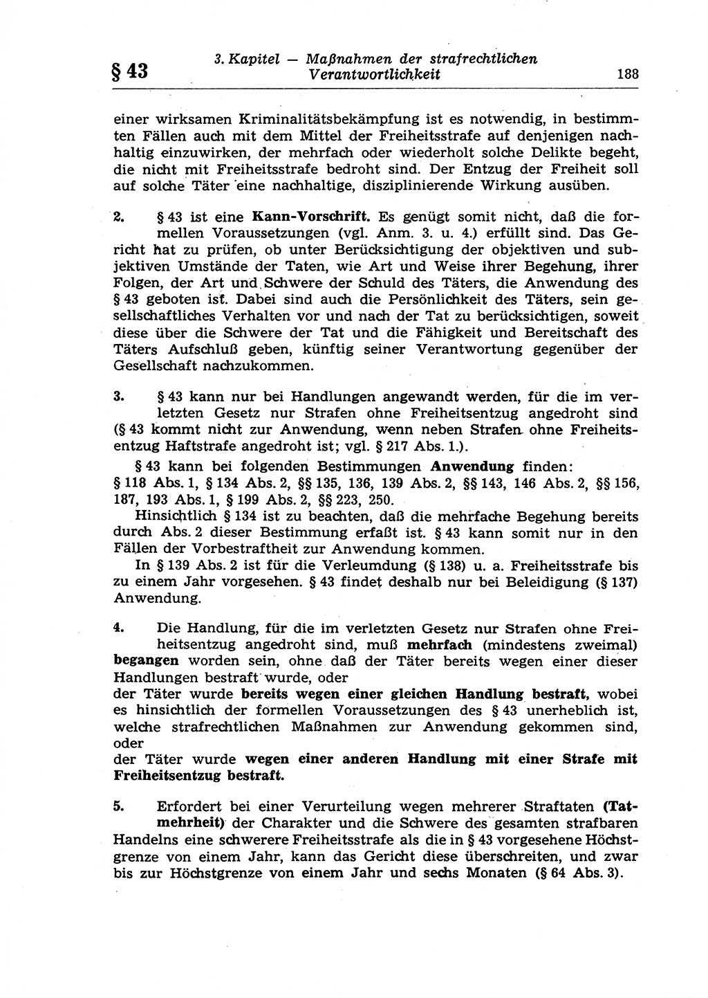Strafrecht der Deutschen Demokratischen Republik (DDR), Lehrkommentar zum Strafgesetzbuch (StGB), Allgemeiner Teil 1970, Seite 188 (Strafr. DDR Lehrkomm. StGB AT 1970, S. 188)