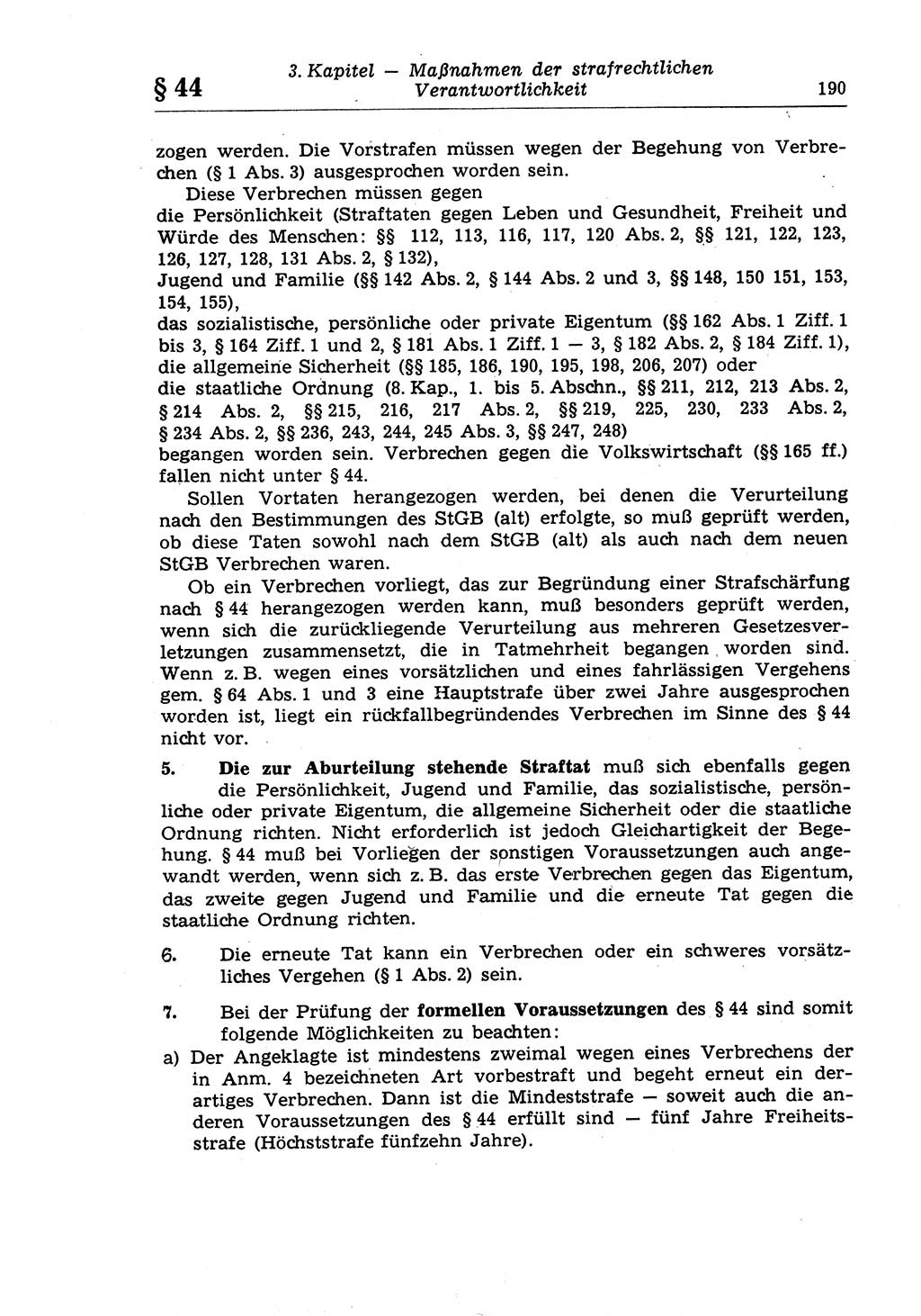 Strafrecht der Deutschen Demokratischen Republik (DDR), Lehrkommentar zum Strafgesetzbuch (StGB), Allgemeiner Teil 1970, Seite 190 (Strafr. DDR Lehrkomm. StGB AT 1970, S. 190)