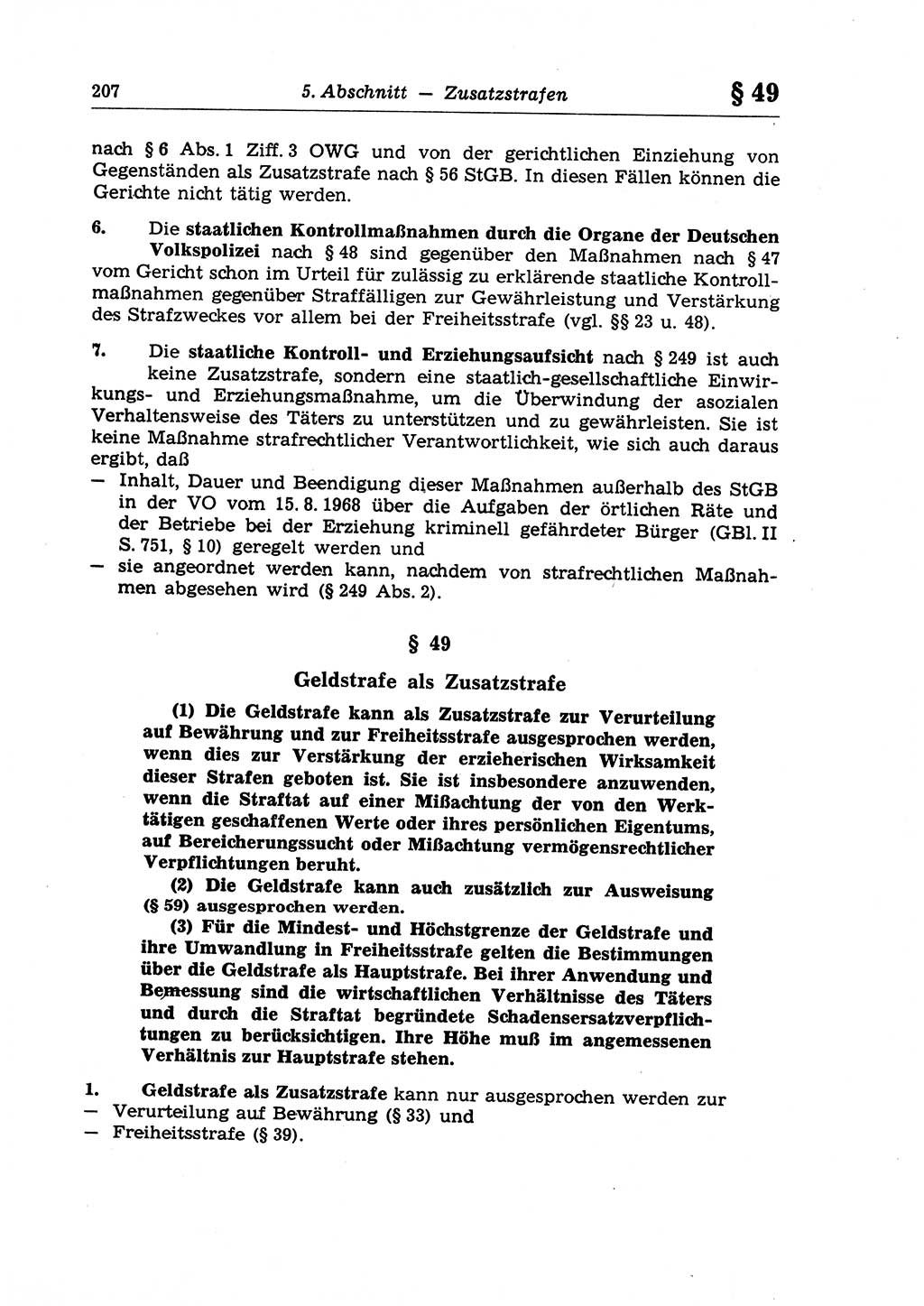 Strafrecht der Deutschen Demokratischen Republik (DDR), Lehrkommentar zum Strafgesetzbuch (StGB), Allgemeiner Teil 1970, Seite 207 (Strafr. DDR Lehrkomm. StGB AT 1970, S. 207)