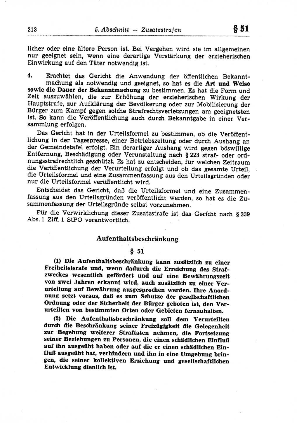 Strafrecht der Deutschen Demokratischen Republik (DDR), Lehrkommentar zum Strafgesetzbuch (StGB), Allgemeiner Teil 1970, Seite 213 (Strafr. DDR Lehrkomm. StGB AT 1970, S. 213)