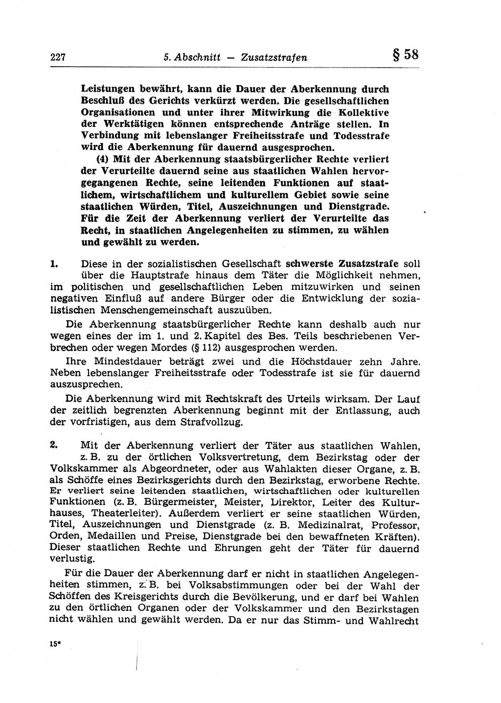 Strafrecht der Deutschen Demokratischen Republik (DDR), Lehrkommentar zum Strafgesetzbuch (StGB), Allgemeiner Teil 1970, Seite 227 (Strafr. DDR Lehrkomm. StGB AT 1970, S. 227)