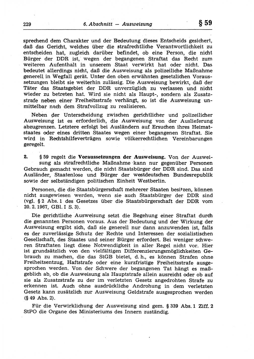 Strafrecht der Deutschen Demokratischen Republik (DDR), Lehrkommentar zum Strafgesetzbuch (StGB), Allgemeiner Teil 1970, Seite 229 (Strafr. DDR Lehrkomm. StGB AT 1970, S. 229)
