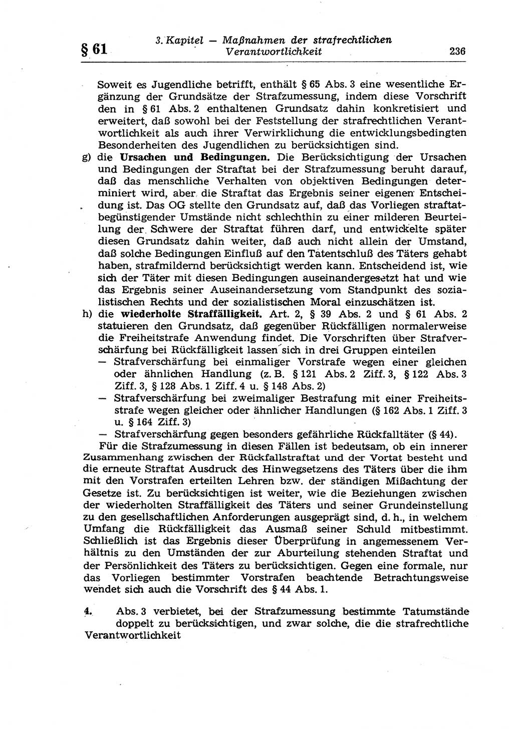 Strafrecht der Deutschen Demokratischen Republik (DDR), Lehrkommentar zum Strafgesetzbuch (StGB), Allgemeiner Teil 1970, Seite 236 (Strafr. DDR Lehrkomm. StGB AT 1970, S. 236)