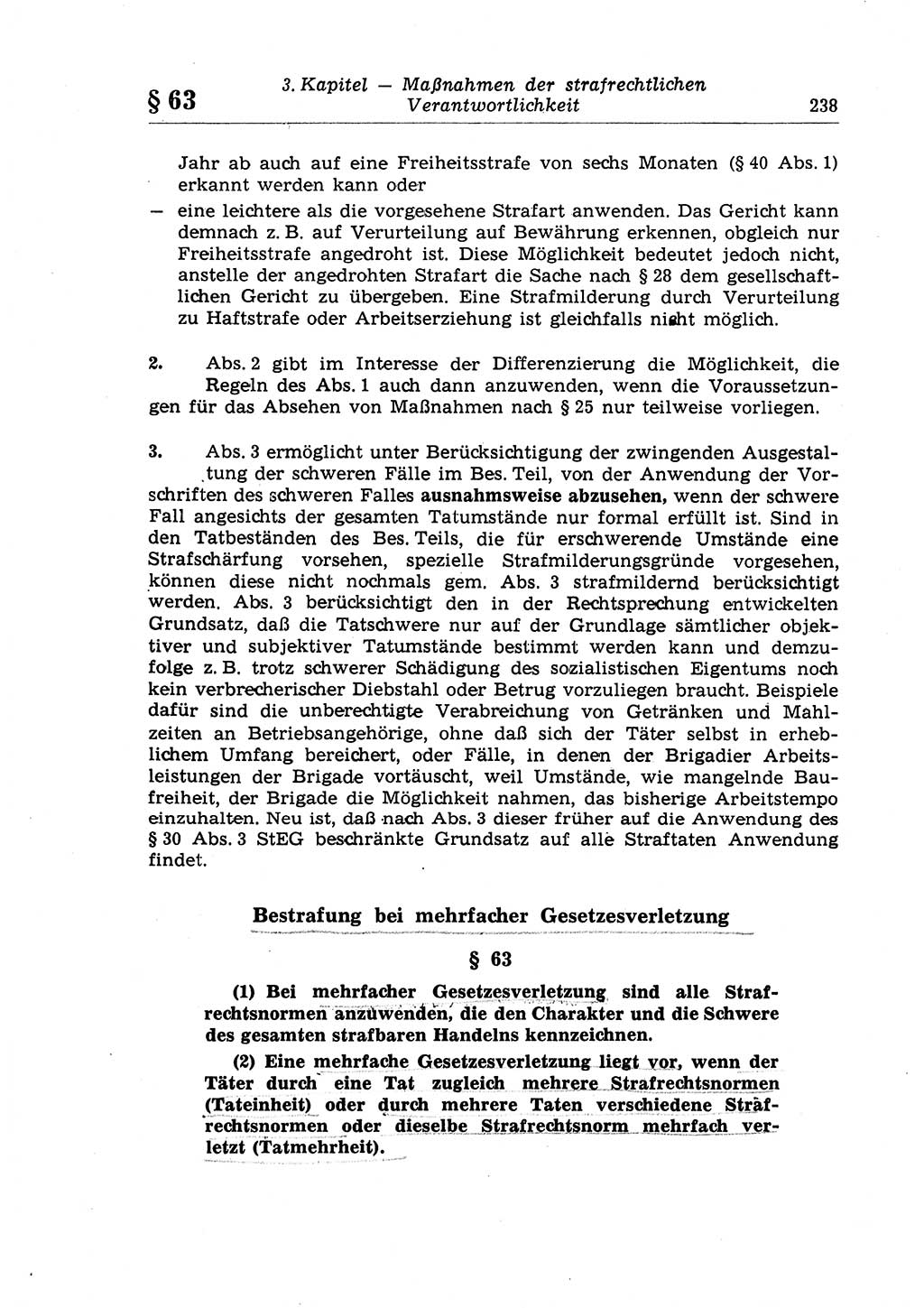 Strafrecht der Deutschen Demokratischen Republik (DDR), Lehrkommentar zum Strafgesetzbuch (StGB), Allgemeiner Teil 1970, Seite 238 (Strafr. DDR Lehrkomm. StGB AT 1970, S. 238)